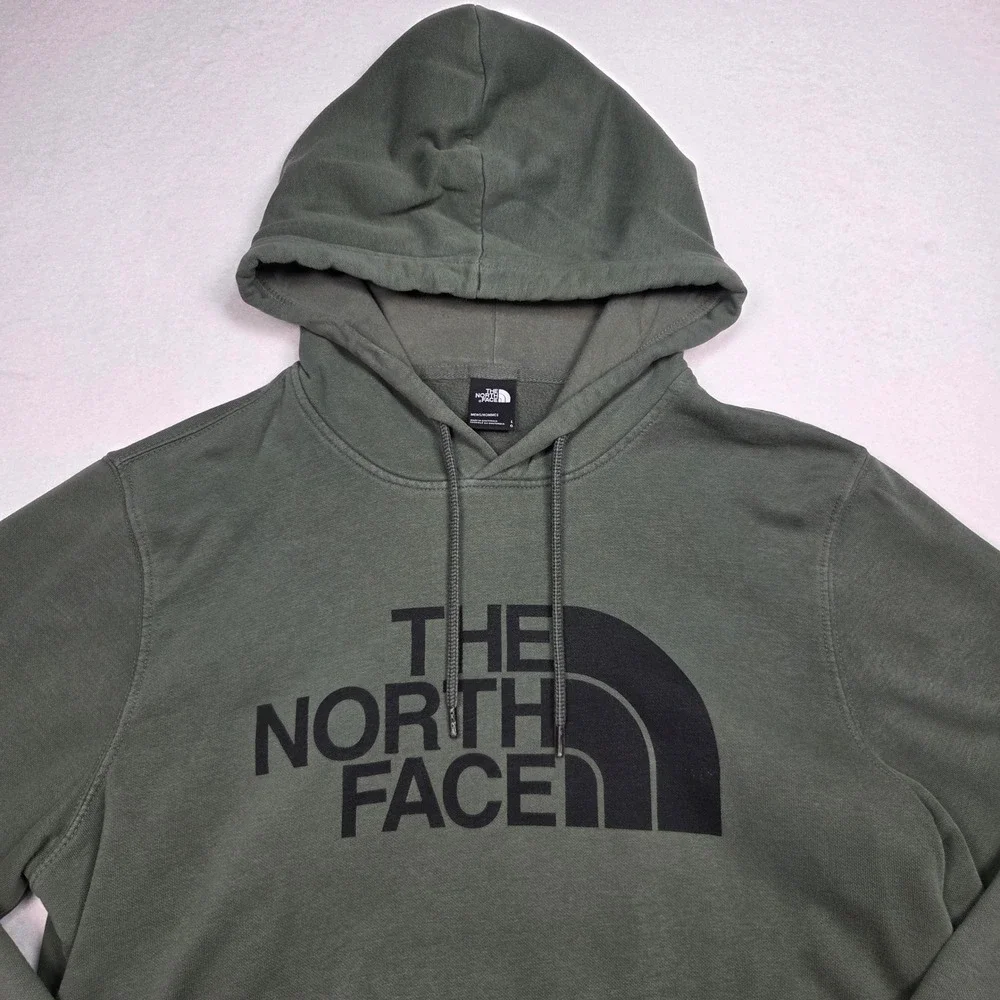 The North Face Hoodie Mens XL Green Half Dome Logo Pullover‎ Fleece Sweatshirt